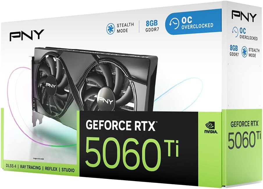 PNY RTX 5060 Ti 8GB GDDR7 Dual Fan - Graphics Card PNY RTX 5060 Ti 8GB GDDR7 Dual Fan - Graphics Card